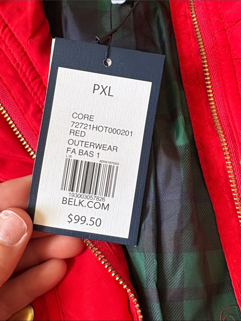 crown & ivy Bright Red Quilted Jacket with Gold-Tone Buttons - Picture 9 of 14